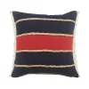 Red & Navy Nautical Rope Throw Pillow. 20x20