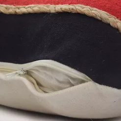 Red & Navy Nautical Rope Throw Pillow. 20x20