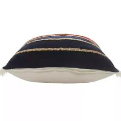 Red & Navy Nautical Rope Throw Pillow, 24x24