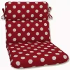 Red & White Polka Dot Chair Cushion