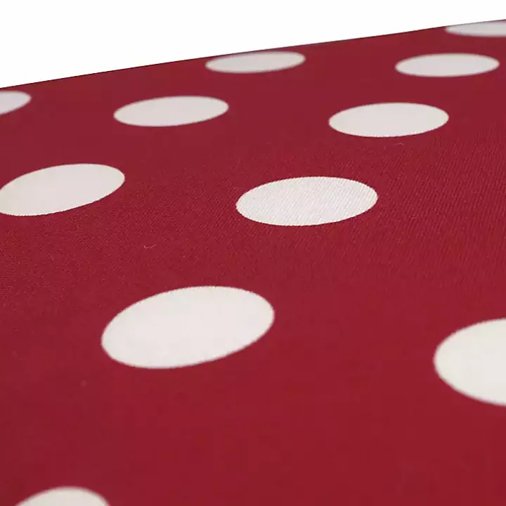 Red & White Polka Dot Outdoor Chaise Cushion