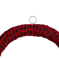 Red and Black Buffalo Check Pine and Berry Wreath