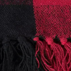 Red and Black Buffalo Check Throw