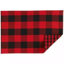 Red and Black Gingham Placemats, Set of 4