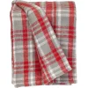 Red and Gray Plaid Cotton Throw