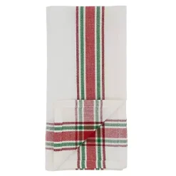 Red and Green Plaid Napkins, Set of 4