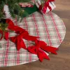 Red and Green Plaid Tree Skirt with Bows