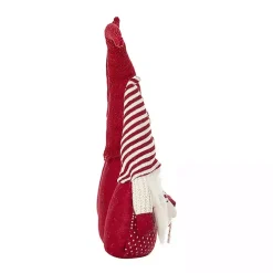 Red and White Plush Gnome Decoration