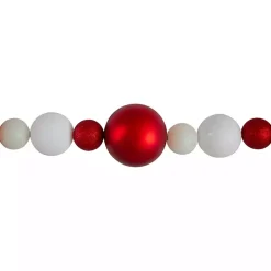 Red and White Shatterproof Ornament Tree Garland