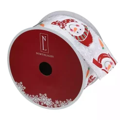 Red and White Snowman 16 yard Christmas Ribbon