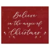 Red Believe Magic of Christmas Canvas Wall Plaque