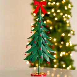 Red Bells with Bow Christmas Tree, 24 in.
