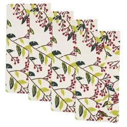 Red Berry Delight Cotton Napkins, Set of 4
