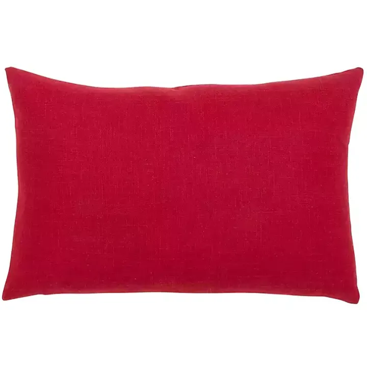 Red Christmas Tree LED Accent Pillow