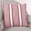 Red Coastal Stripe Pillow