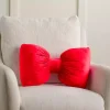 Red Holiday Bow Shaped Pillow