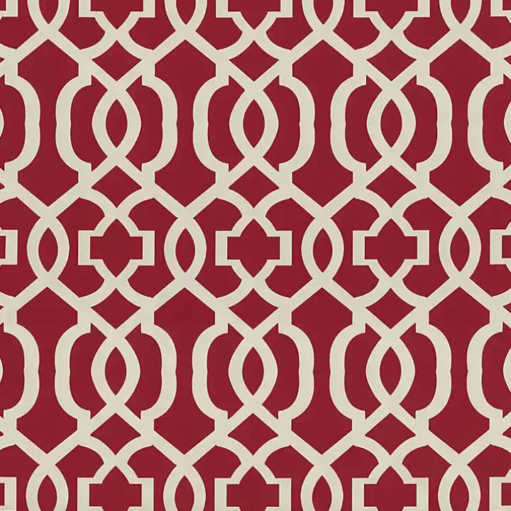 Red New Geometric Outdoor Chaise Cushion