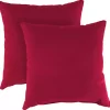 Red Pompei Outdoor Pillows, Set of 2