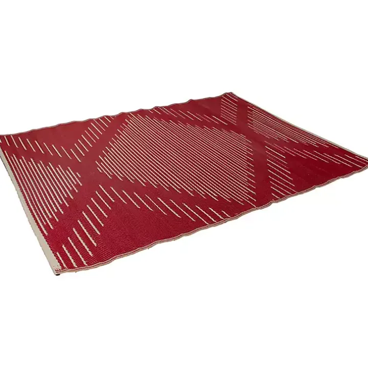 Red Primitive Arrow Outdoor Area Rug, 4x6