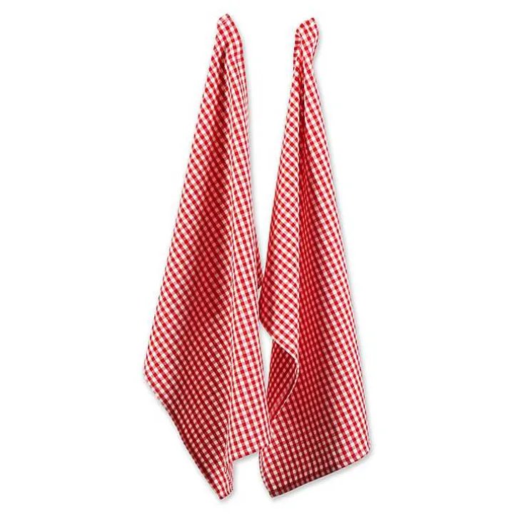 Red Santa Gingham 3-pc. Dishtowel & Potholder Set