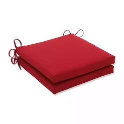 Red Square Outdoor Seat Cushion, Set of 2