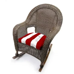 Red Stripe French 3-pc. Outdoor Wicker Cushion Set