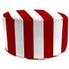 Red Striped Cabana Outdoor Pouf