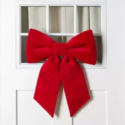 Red Velvet Bow Outdoor Decoration, 18 in.