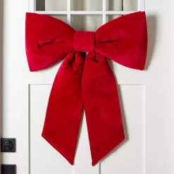 Red Velvet Bow Outdoor Decoration, 28 in.