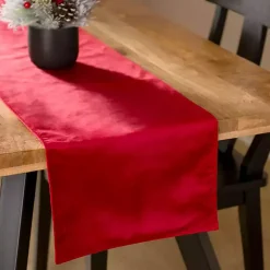 Red Velvet Christmas Table Runner, 90 in.