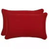 Red Welt Outdoor Lumbar Pillows, Set of 2