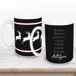 Reindeer Name Mugs, Set of 2