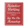 Reindeer Parking Canvas Wall Plaque