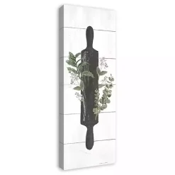 Rolling Pin with Botanicals Canvas Art Print