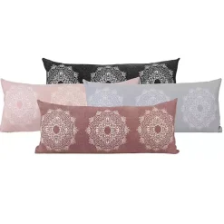 Rose Bohemian Medallion Lumbar Pillow