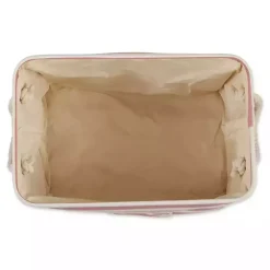 Rose Striped Paw Large Rectangular Pet Bin