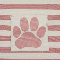 Rose Striped Paw Medium Rectangular Pet Bin