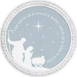 Round A Child is Born Wall Plaque