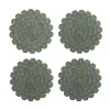 Round Eucalyptus Leaves Placemats, Set of 4