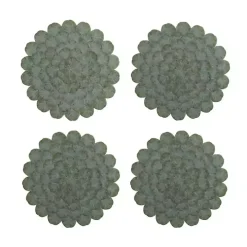Round Eucalyptus Leaves Placemats, Set of 4