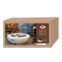 Round Fire Bowl and Spark Screen Set