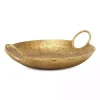 Round Gold Cast Iron Dish with Handles