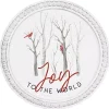 Round Joy to the World Cardinals Wall Plaque
