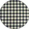 Round Madura Buffalo Check Outdoor Area Rug, 7 ft.