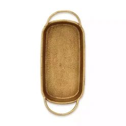 Rounded Rectangle Gold Cast Iron Dish