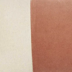 Rust Velvet Colorblock Lumbar Pillow