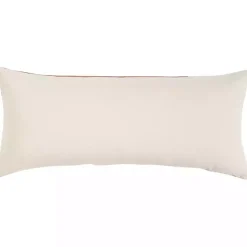 Rust Velvet Colorblock Lumbar Pillow