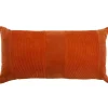 Rust Velvet Corduroy Lumbar Pillow