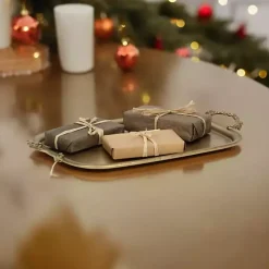 Rustic Gold Metal Decorative Tray