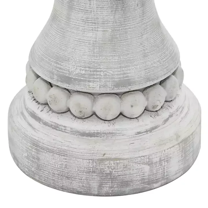 Rustic Gray Carved 3-pc. Candle Holder Set